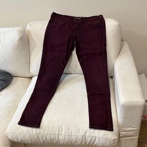 Deep Burgundy Slim Fit Jeans